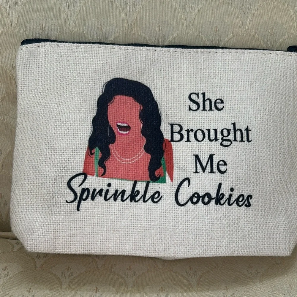 Blupark RHONJ makeup bag. She Brought Me Sprinkle Cookies. Waterproof. Nice